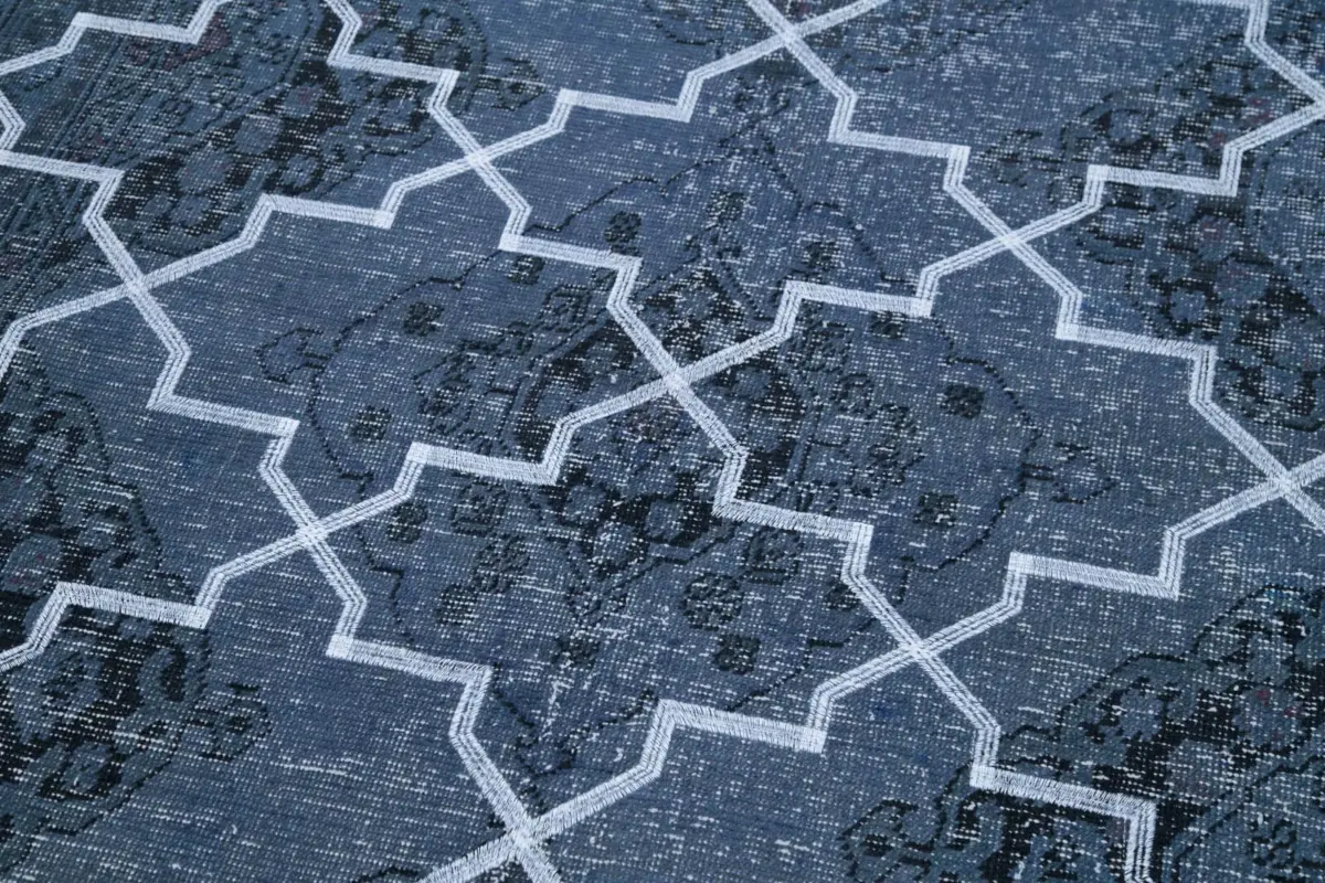 Modern Halı- Gri Pamuk Üzerine Yün El Dokuma Halı-144x374 - Görsel 7