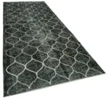 Modern Halı- Siyah Pamuk Üzerine Yün El Dokuma Halı-145x385 - Görsel 2