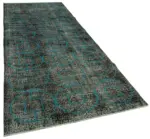 Modern Halı- Siyah Pamuk Üzerine Yün El Dokuma Halı-140x373 - Görsel 2