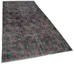 Modern Halı- Siyah Pamuk Üzerine Yün El Dokuma Halı-146x352 - Görsel 2