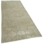 Modern Halı- Gri Pamuk Üzerine Yün El Dokuma Halı-111x303 - Görsel 2