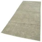 Modern Halı- Gri Pamuk Üzerine Yün El Dokuma Halı-111x303 - Görsel 3