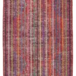 Modern Halı- Pembe Pamuk Üzerine Yün El Dokuma Halı-138x390