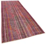 Modern Halı- Pembe Pamuk Üzerine Yün El Dokuma Halı-138x390 - Görsel 2