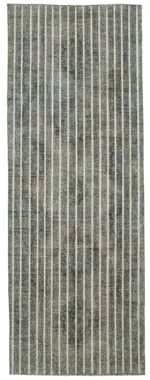 Modern Halı- Gri Pamuk Üzerine Yün El Dokuma Halı-138x286