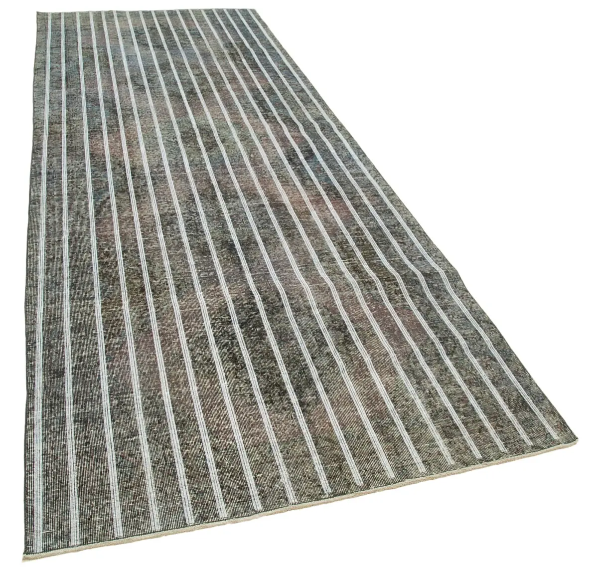 Modern Halı- Gri Pamuk Üzerine Yün El Dokuma Halı-138x286 - Görsel 2