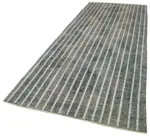 Modern Halı- Gri Pamuk Üzerine Yün El Dokuma Halı-138x286 - Görsel 3