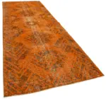 Modern Halı- Turuncu Pamuk Üzerine Yün El Dokuma Halı-138x382 - Görsel 2