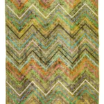 Modern Halı- Sarı Pamuk Üzerine Yün El Dokuma Halı-142x380