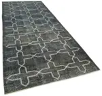 Modern Halı- Gri Pamuk Üzerine Yün El Dokuma Halı-150x410 - Görsel 2