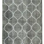 Modern Halı- Gri Pamuk Üzerine Yün El Dokuma Halı-119x402