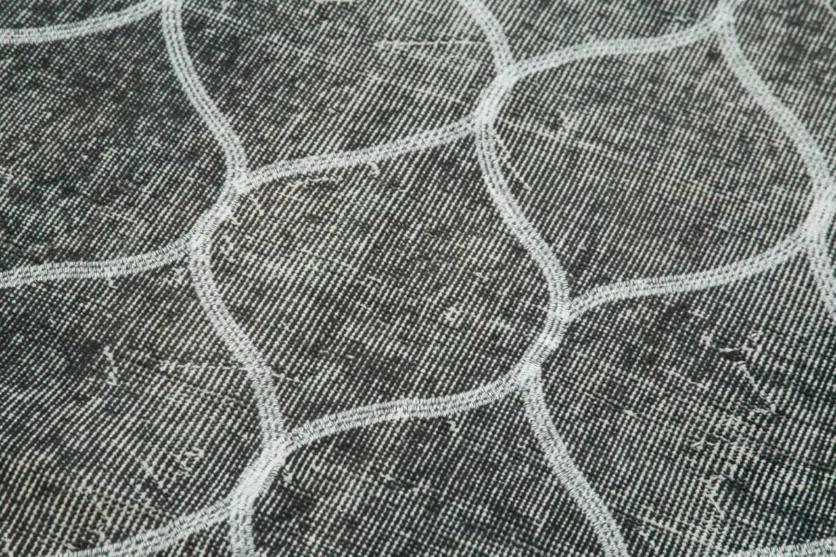 Modern Halı- Gri Pamuk Üzerine Yün El Dokuma Halı-119x402 - Görsel 5