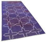 Modern Halı- mor Pamuk Üzerine Yün El Dokuma Halı-137x316 - Görsel 2