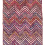 Modern Halı- Pembe Pamuk Üzerine Yün El Dokuma Halı-148x386