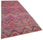 Modern Halı- Pembe Pamuk Üzerine Yün El Dokuma Halı-148x386 - Görsel 2