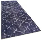 Modern Halı- Mor Pamuk Üzerine Yün El Dokuma Halı-138x387 - Görsel 2