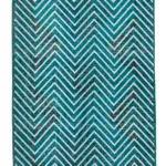 Modern Halı- Turkuaz Pamuk Üzerine Yün El Dokuma Halı-144x390