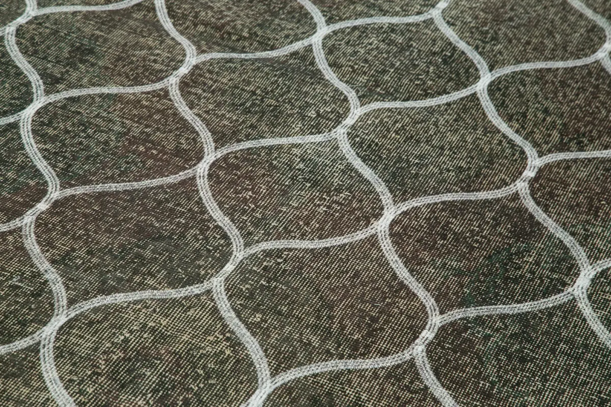 Modern Halı- Gri Pamuk Üzerine Yün El Dokuma Halı-143x395 - Görsel 5