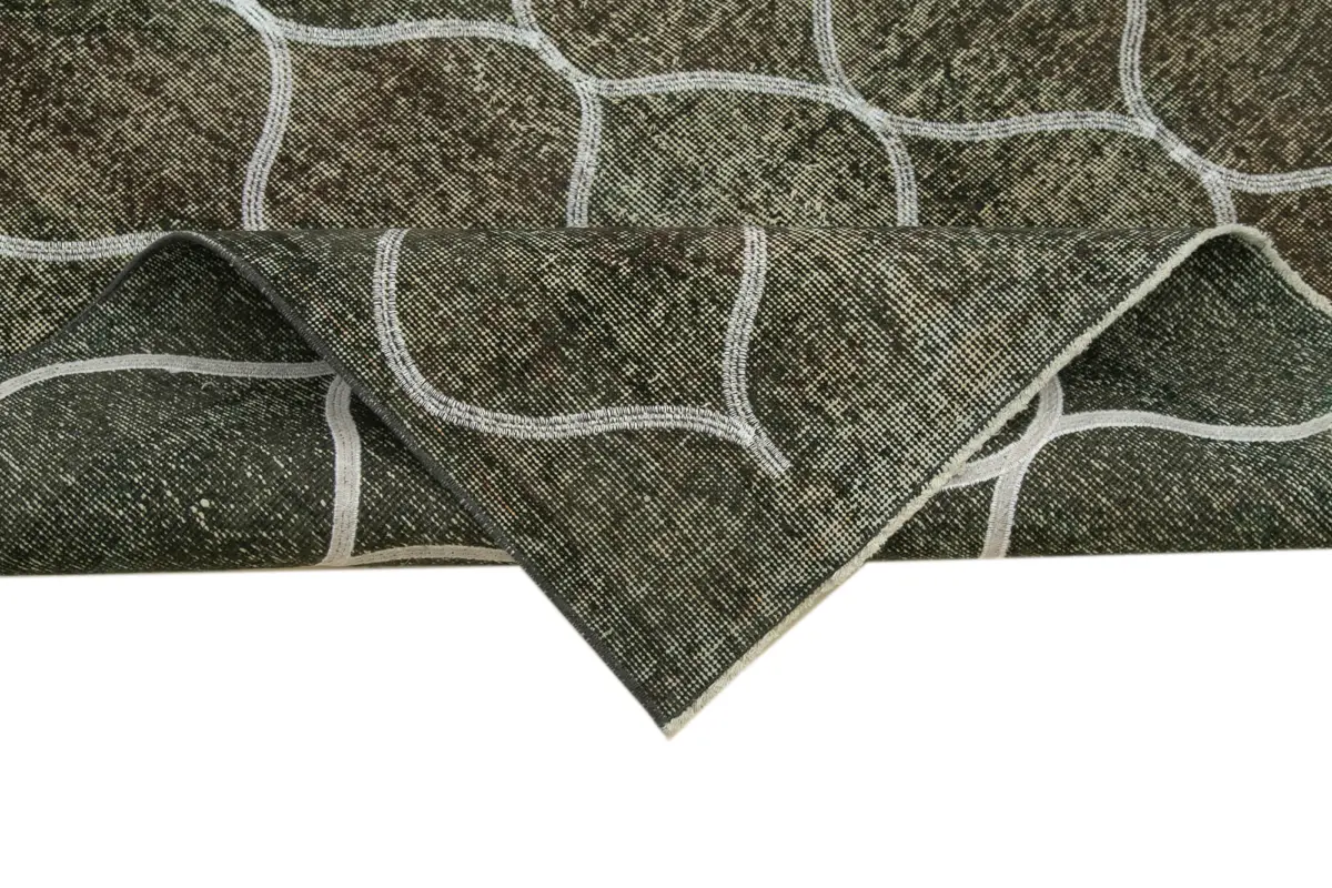 Modern Halı- Gri Pamuk Üzerine Yün El Dokuma Halı-143x395 - Görsel 6