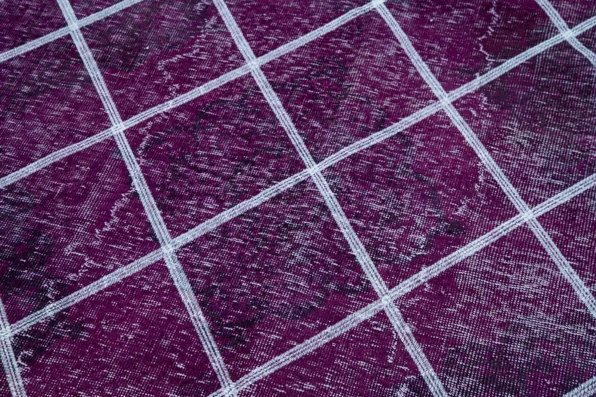 Modern Halı- Pembe Pamuk Üzerine Yün El Dokuma Halı-140x366 - Görsel 7