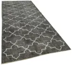 Modern Halı- Gri Pamuk Üzerine Yün El Dokuma Halı-148x388 - Görsel 2