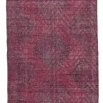 Modern Halı- Mor Pamuk Üzerine Yün El Dokuma Halı-148x414