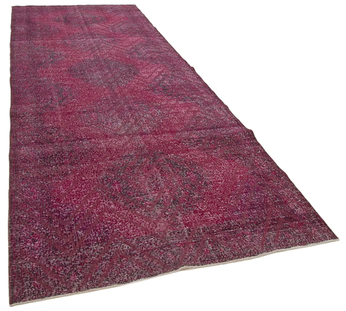 Modern Halı- Mor Pamuk Üzerine Yün El Dokuma Halı-148x414 - Görsel 2