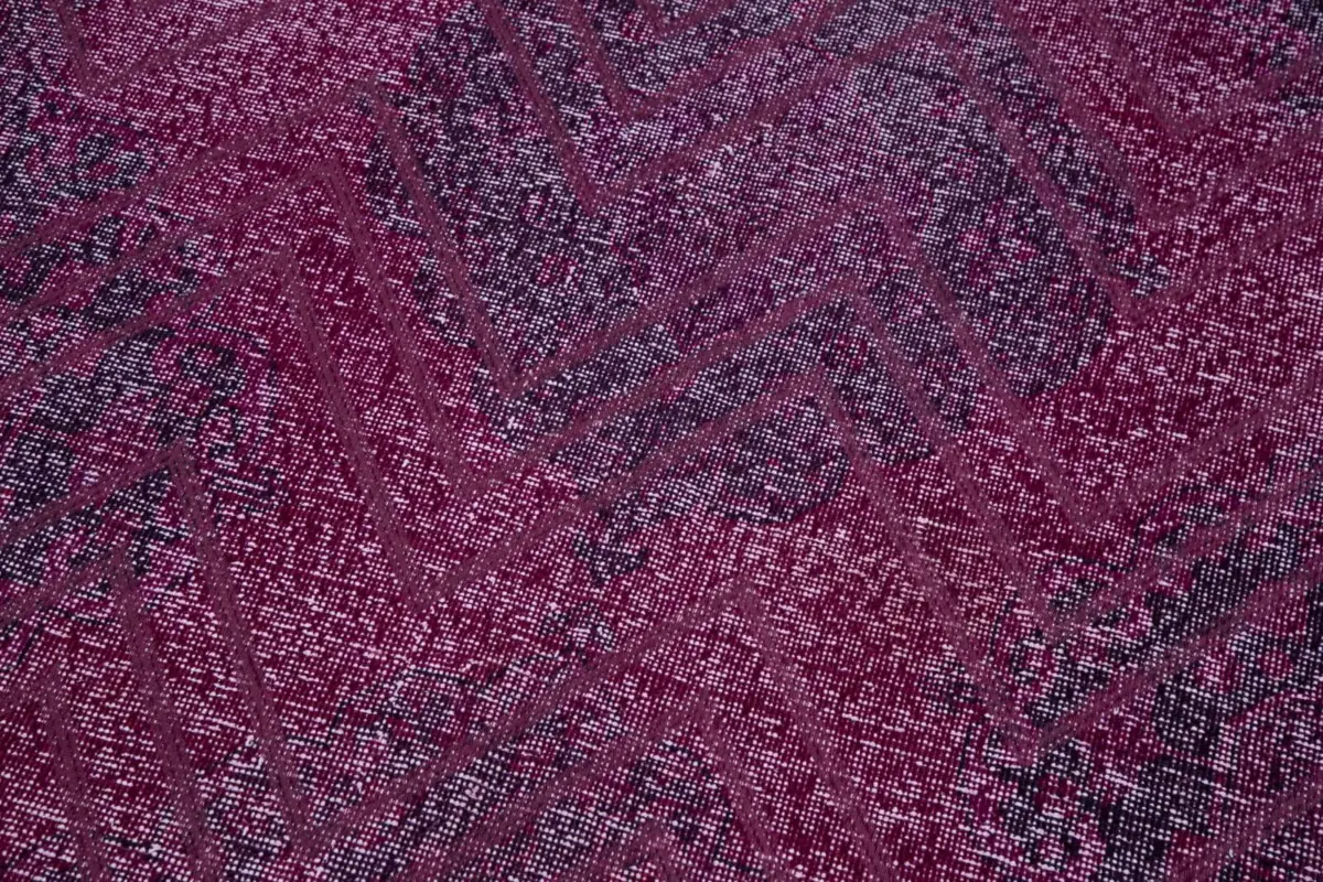 Modern Halı- Mor Pamuk Üzerine Yün El Dokuma Halı-148x414 - Görsel 7