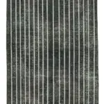 Modern Halı- Yeşil Pamuk Üzerine Yün El Dokuma Halı-141x384