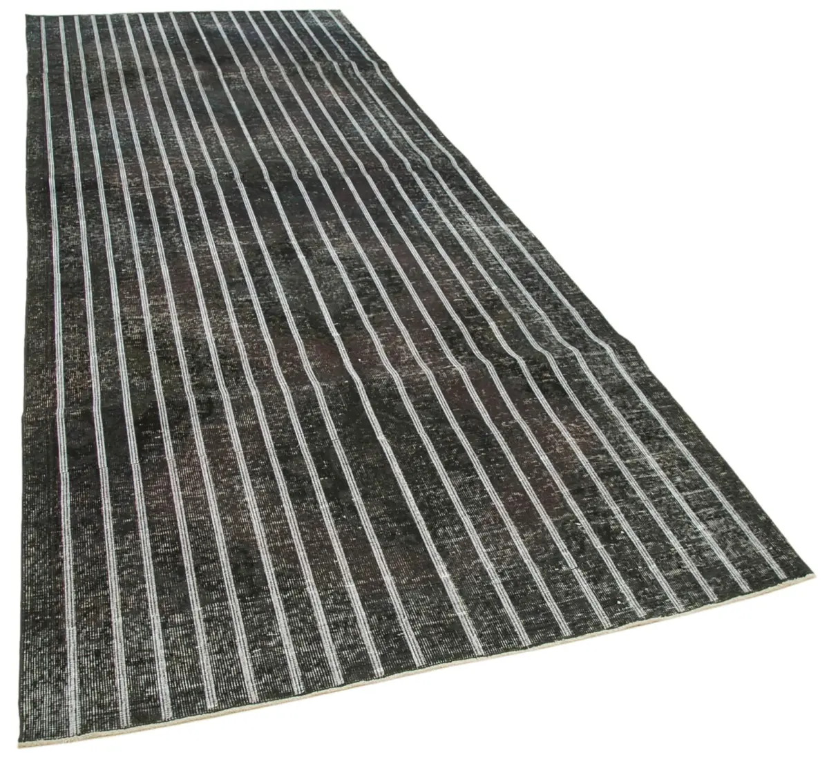 Modern Halı- Yeşil Pamuk Üzerine Yün El Dokuma Halı-141x384 - Görsel 2