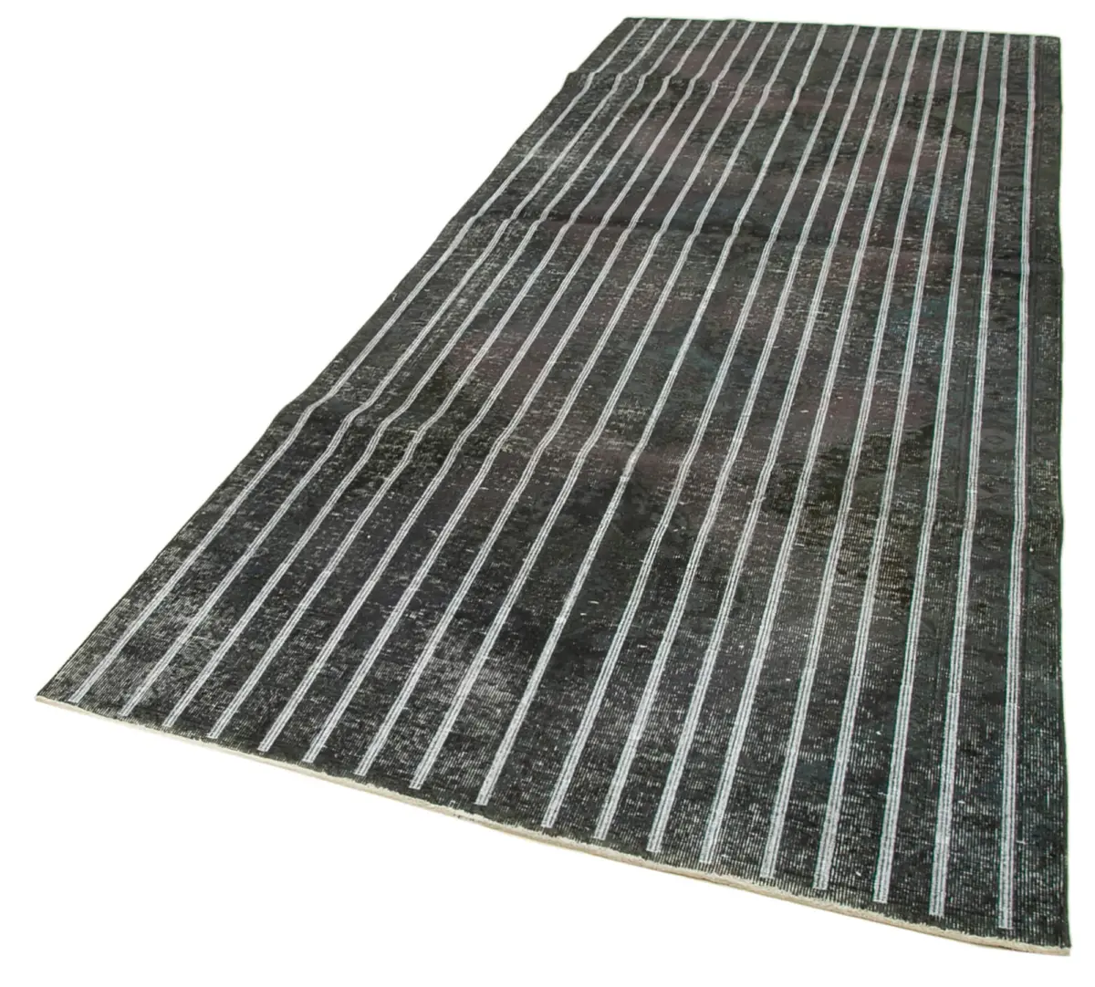 Modern Halı- Yeşil Pamuk Üzerine Yün El Dokuma Halı-141x384 - Görsel 3