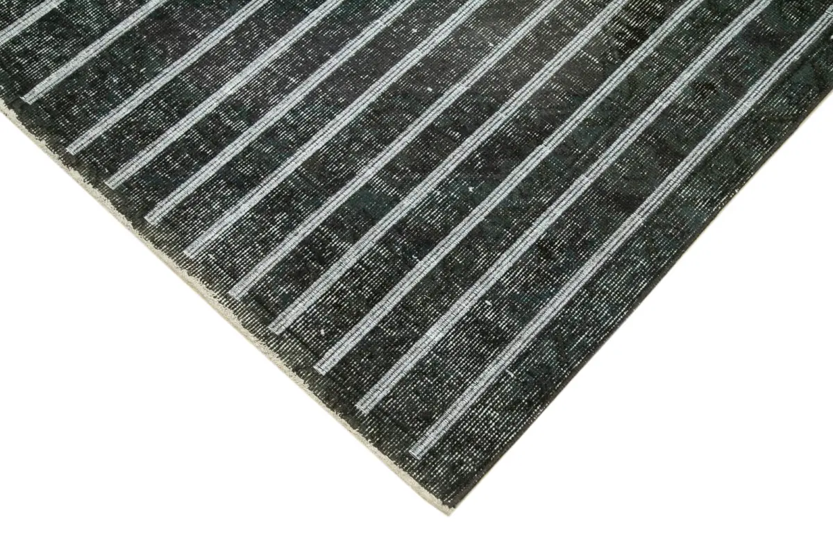 Modern Halı- Yeşil Pamuk Üzerine Yün El Dokuma Halı-141x384 - Görsel 4