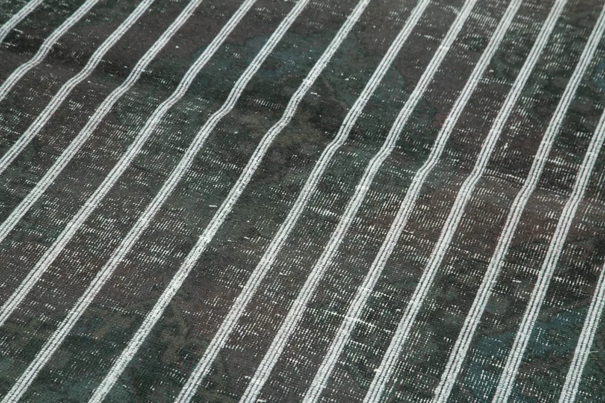 Modern Halı- Yeşil Pamuk Üzerine Yün El Dokuma Halı-141x384 - Görsel 5