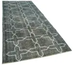 Modern Halı- Yeşil Pamuk Üzerine Yün El Dokuma Halı-144x361 - Görsel 2