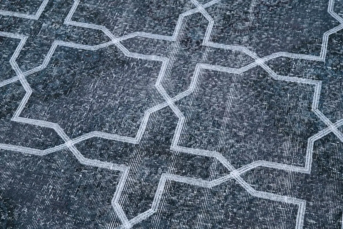 Modern Halı- Yeşil Pamuk Üzerine Yün El Dokuma Halı-144x361 - Görsel 7