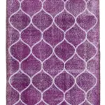 Modern Halı- Pembe Pamuk Üzerine Yün El Dokuma Halı-122x360