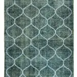 Modern Halı- Mavi Pamuk Üzerine Yün El Dokuma Halı-134x392