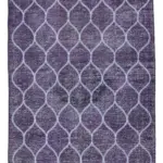 Modern Halı- Mor Pamuk Üzerine Yün El Dokuma Halı-144x374