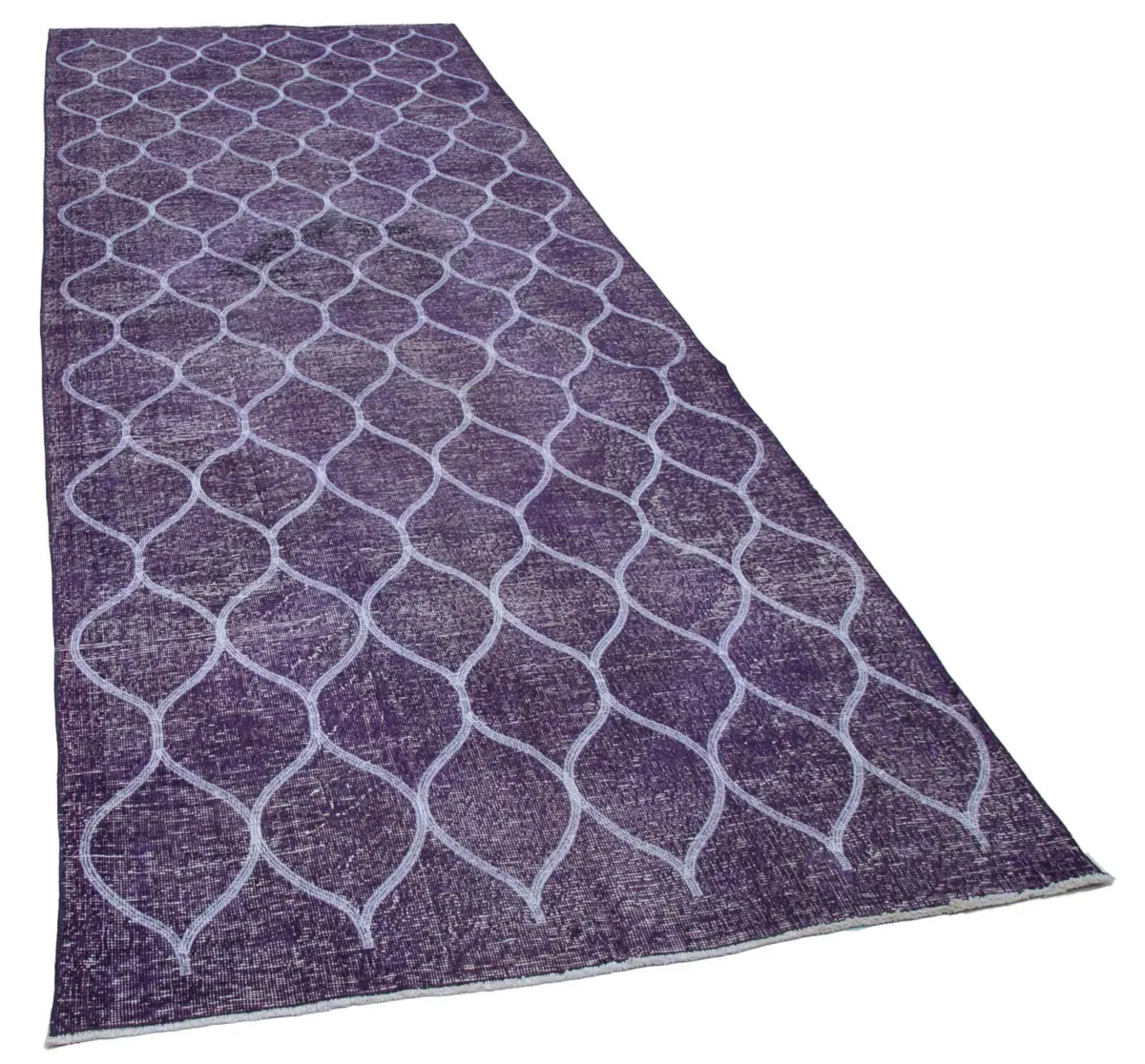 Modern Halı- Mor Pamuk Üzerine Yün El Dokuma Halı-144x374 - Görsel 2