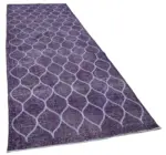 Modern Halı- Mor Pamuk Üzerine Yün El Dokuma Halı-144x374 - Görsel 2