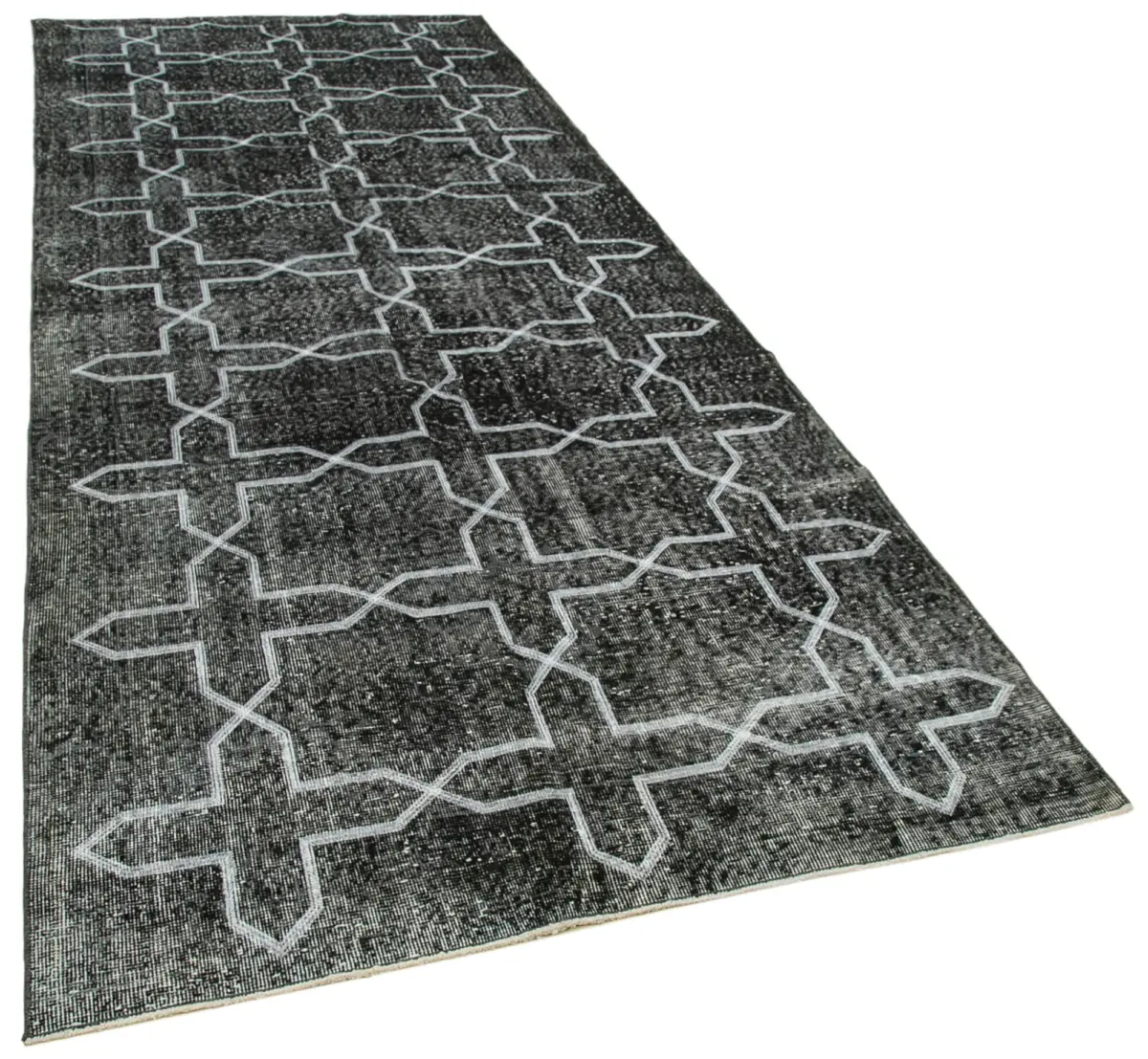 Modern Halı- Siyah Pamuk Üzerine Yün El Dokuma Halı-150x391 - Görsel 2