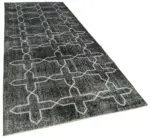 Modern Halı- Siyah Pamuk Üzerine Yün El Dokuma Halı-150x391 - Görsel 2