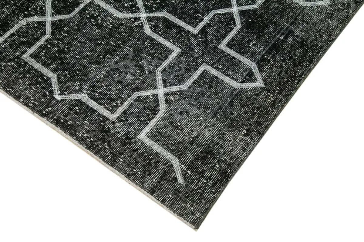 Modern Halı- Siyah Pamuk Üzerine Yün El Dokuma Halı-150x391 - Görsel 4