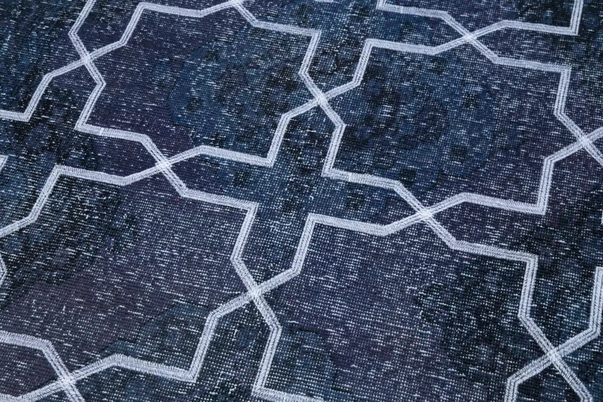 Modern Halı- Gri Pamuk Üzerine Yün El Dokuma Halı-141x384 - Görsel 6