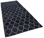 Modern Halı- Siyah Pamuk Üzerine Yün El Dokuma Halı-152x342 - Görsel 2