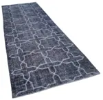 Modern Halı- Gri Pamuk Üzerine Yün El Dokuma Halı-136x384 - Görsel 2