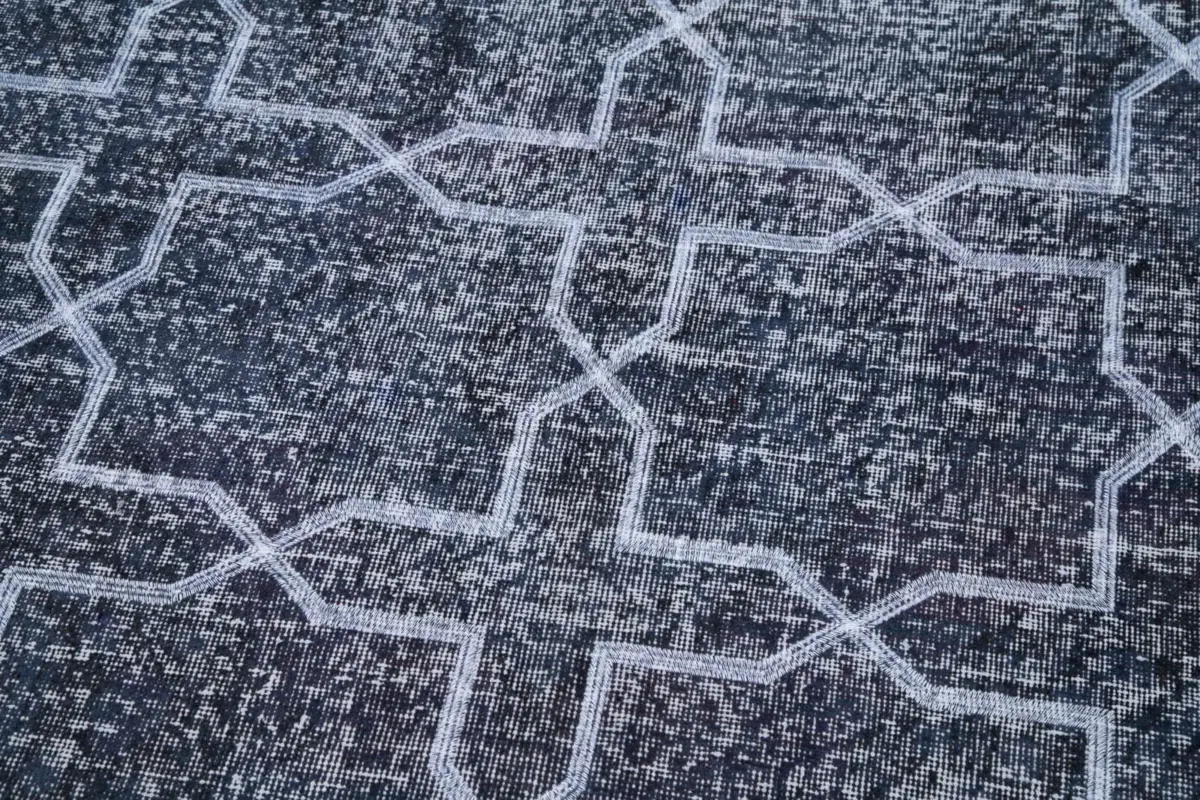 Modern Halı- Gri Pamuk Üzerine Yün El Dokuma Halı-136x384 - Görsel 6