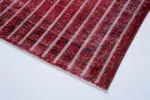 Modern Halı- Kırmızı Pamuk Üzerine Yün El Dokuma Halı-140x396 - Görsel 4