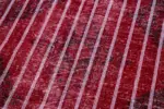 Modern Halı- Kırmızı Pamuk Üzerine Yün El Dokuma Halı-140x396 - Görsel 6