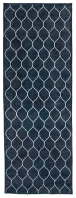 Modern Halı- Gri Pamuk Üzerine Yün El Dokuma Halı-137x286